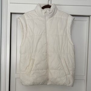DSG Oversized Women's Cream Puffer Vest
